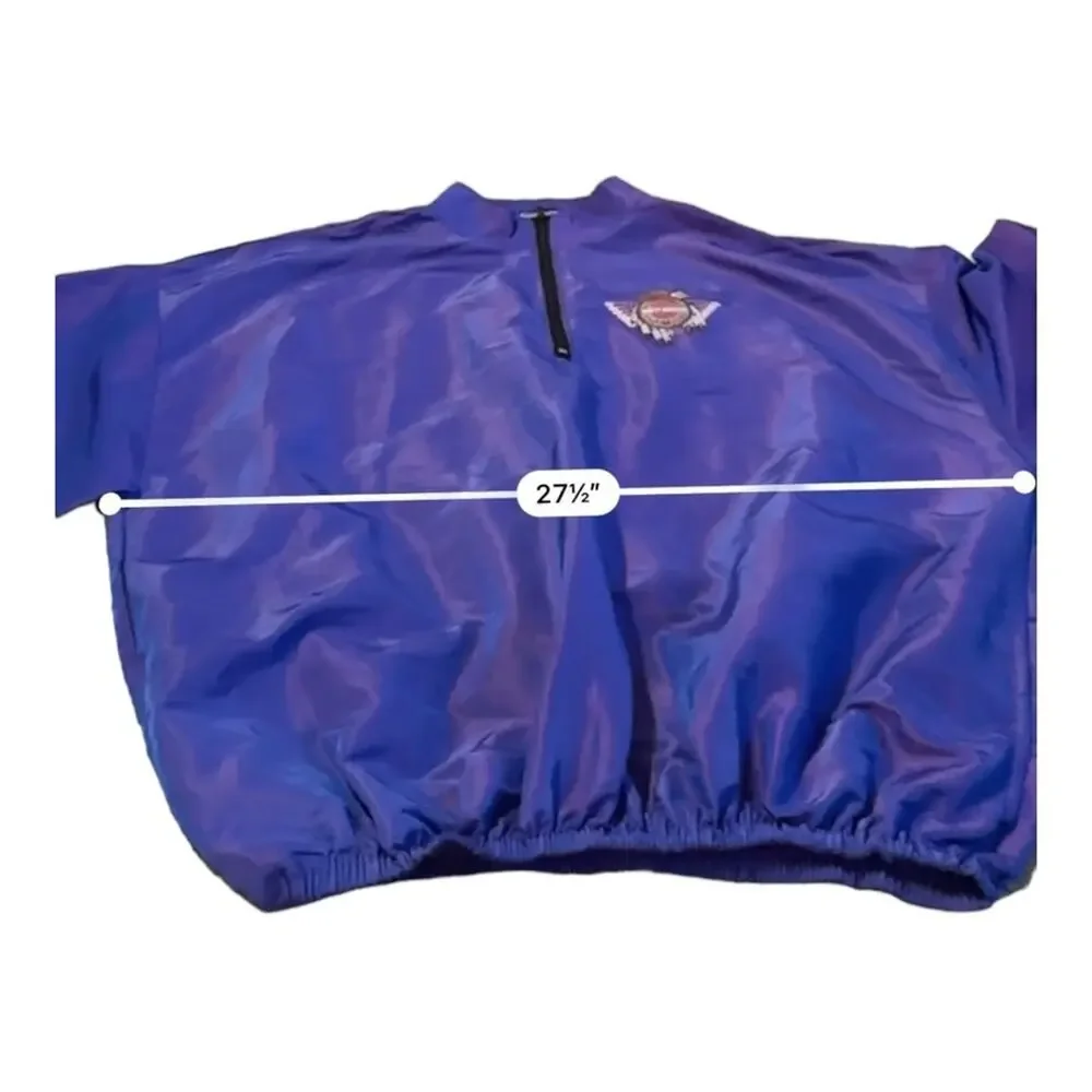 Vintage Harley Davidson Purple Jacket &‎ Pants Nylon Track Set Sz 2XL